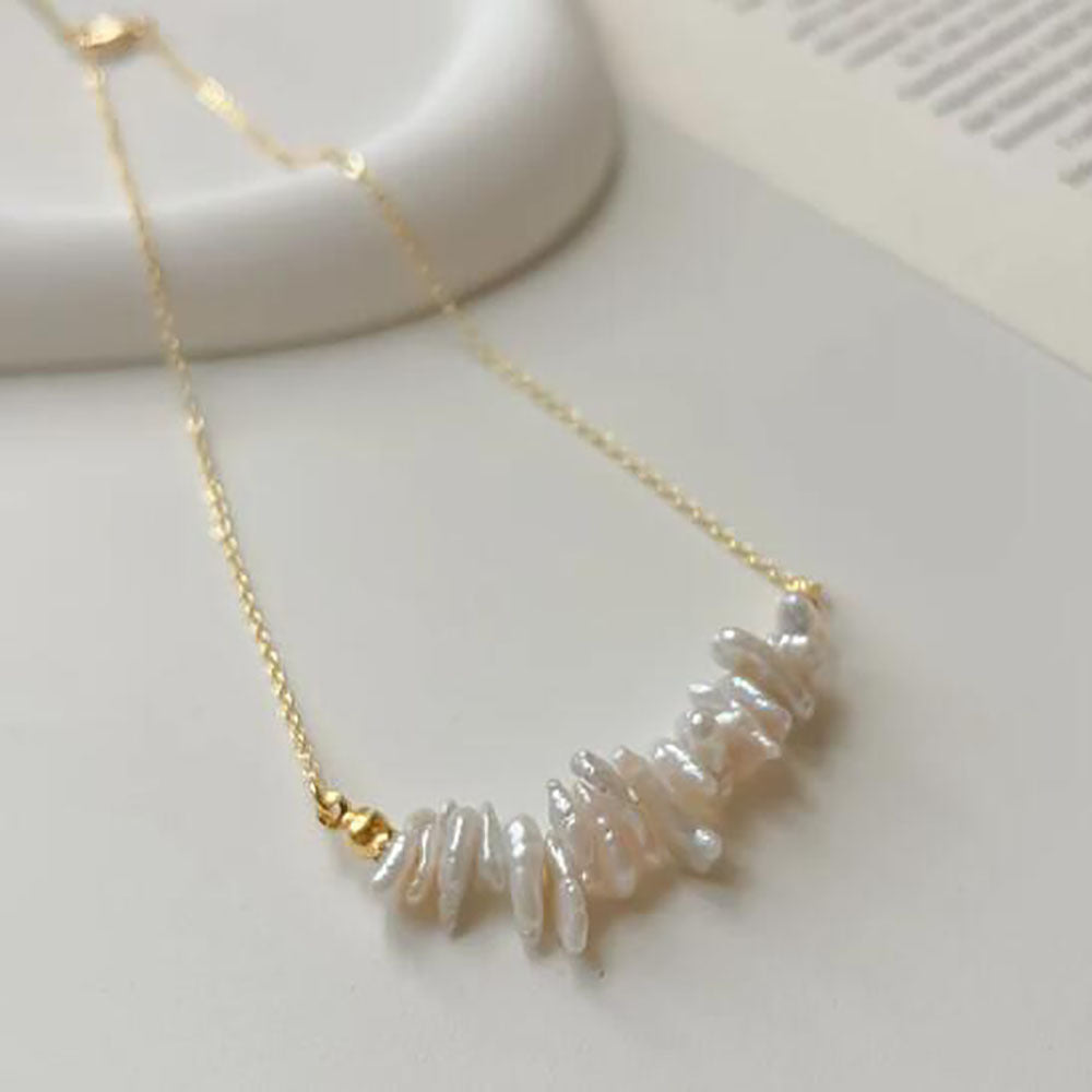Special-shaped Baroque pearl necklace
