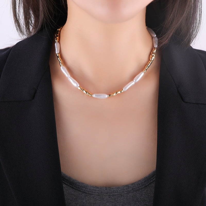 Baroque pearl design necklace
