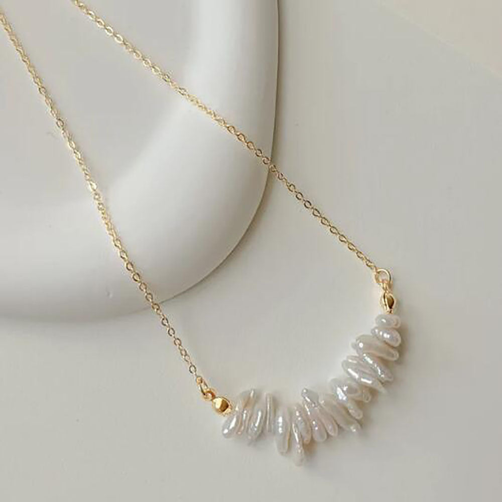 Special-shaped Baroque pearl necklace
