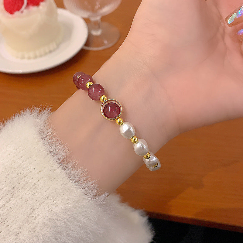 Baroque design pearl bracelet