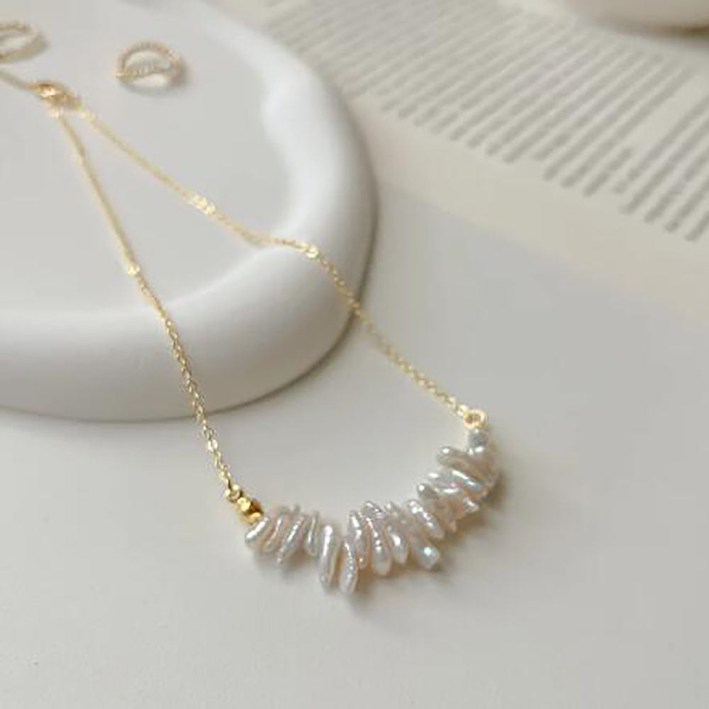 Special-shaped Baroque pearl necklace