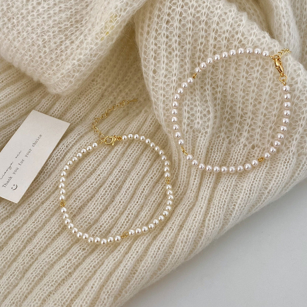 Simple French Pearl Bracelet
