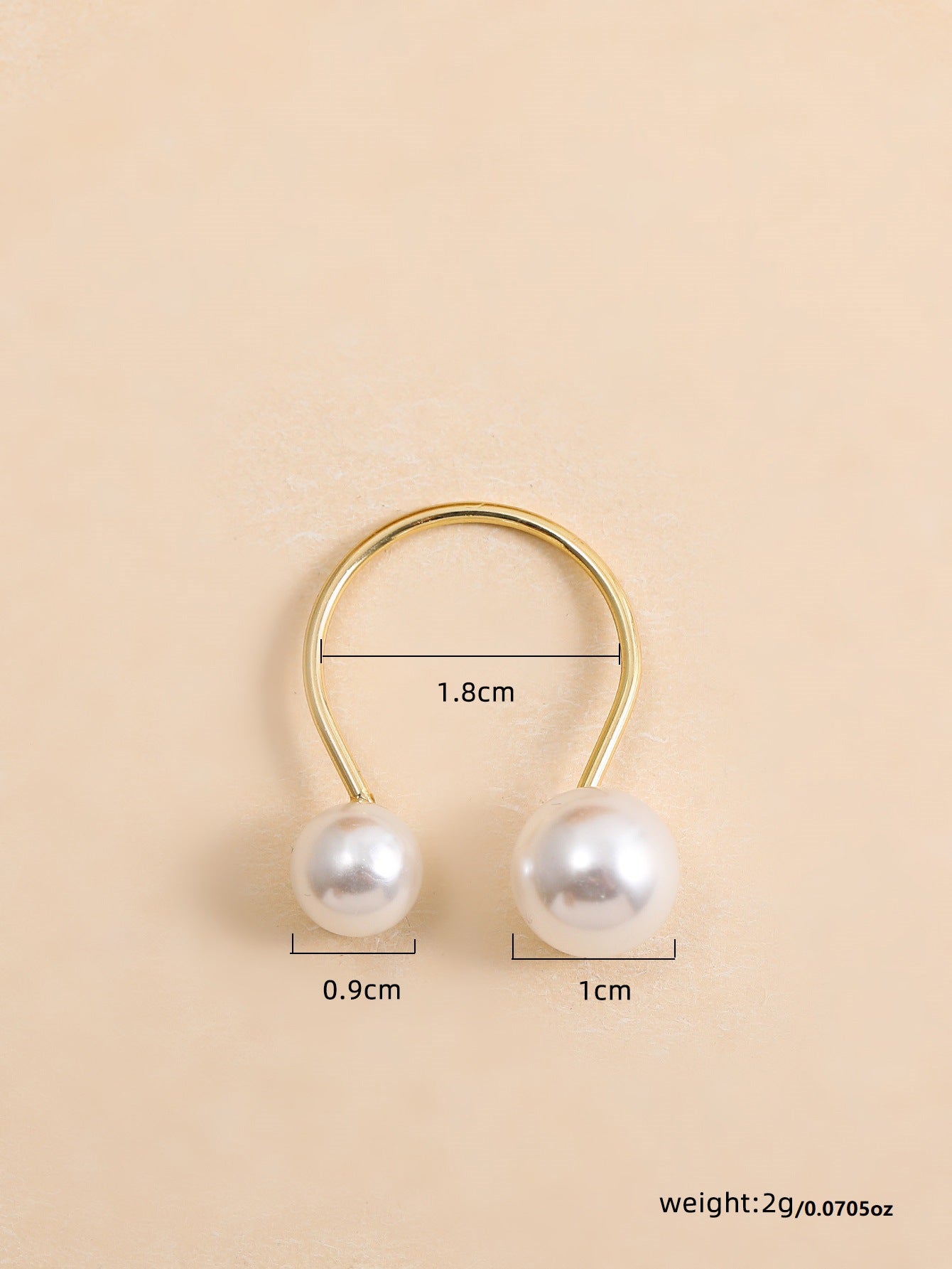 Size Perfect Round Design Pearl Ring