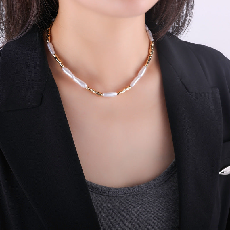 Baroque pearl design necklace