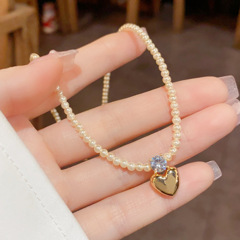 Love pearl versatile design necklace