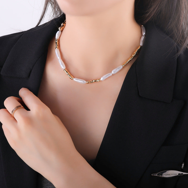 Baroque pearl design necklace