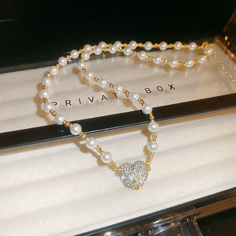 Love pearl creative necklace