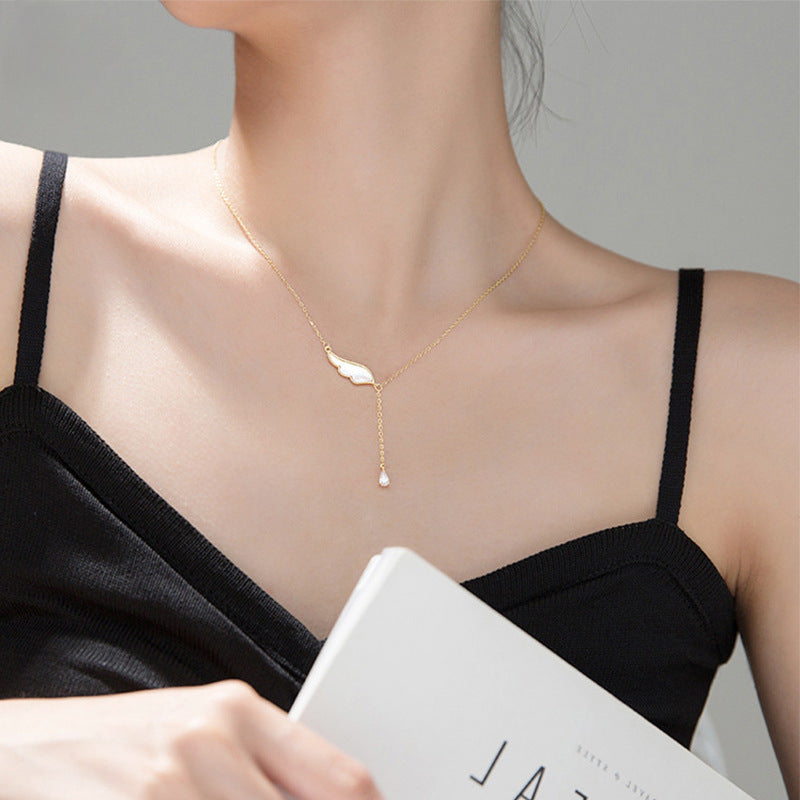 Shell Wings Pearl Necklace