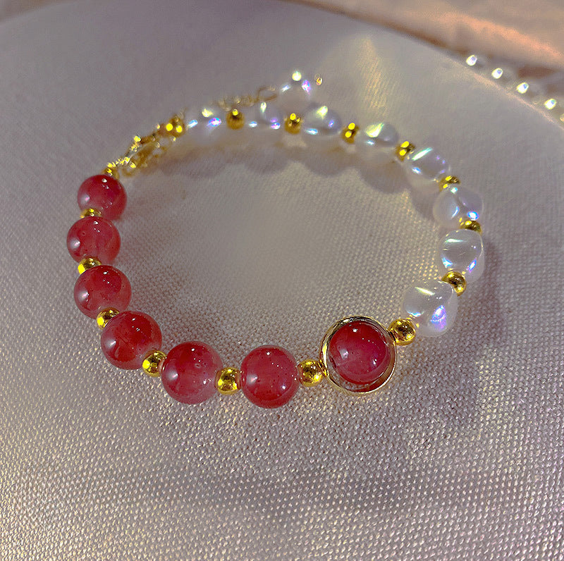 Baroque design pearl bracelet