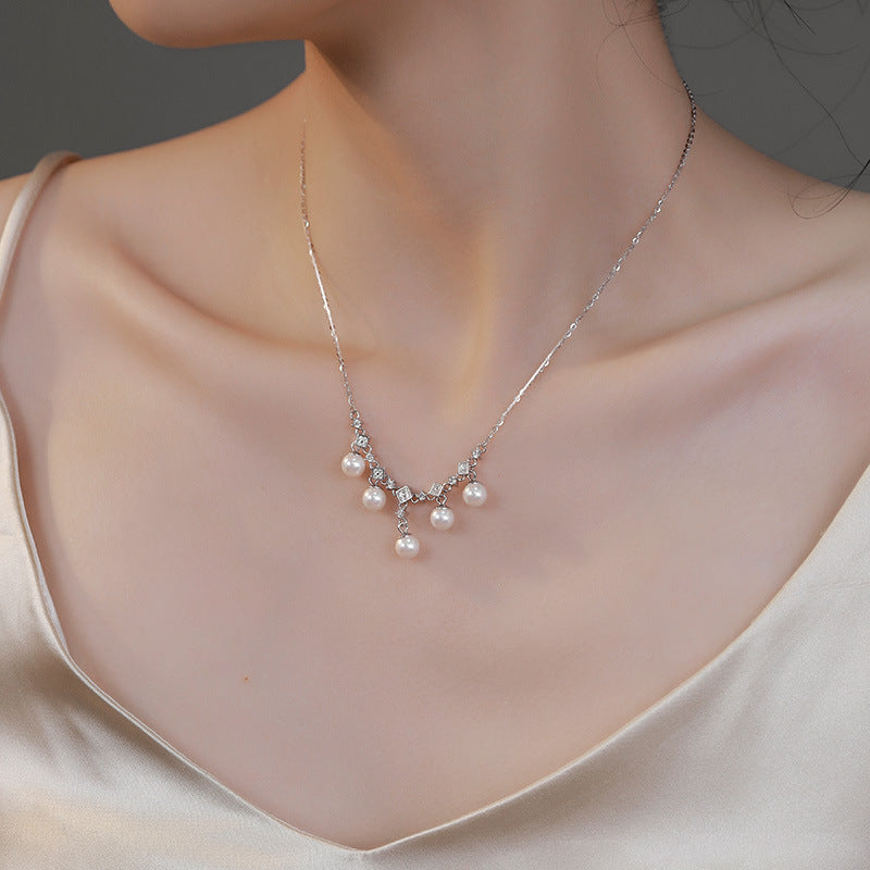 Smart tassel pearl necklace