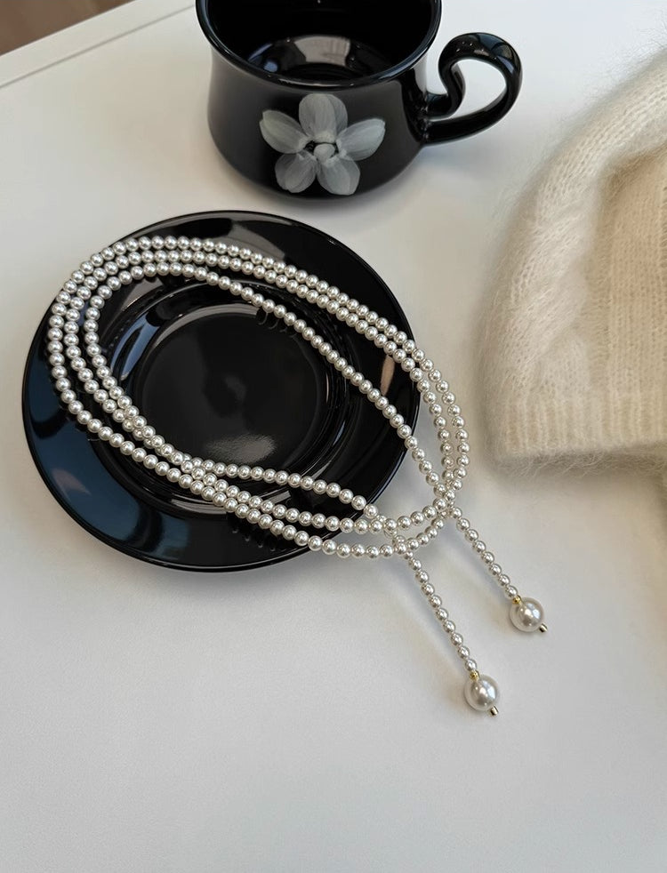 Pearl long necklace