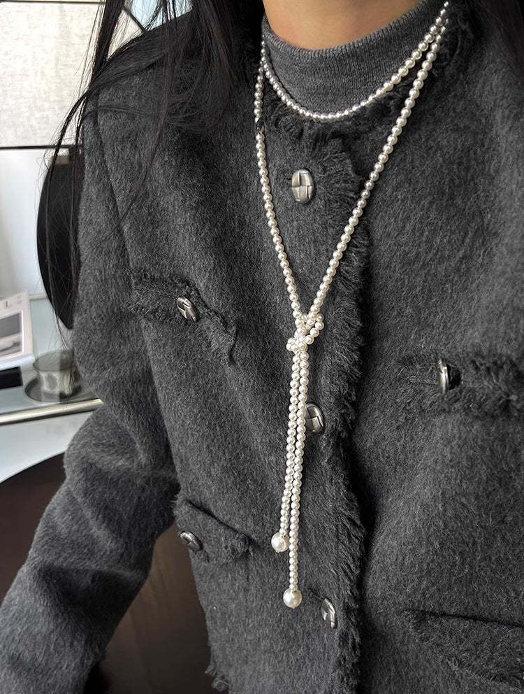 Pearl long necklace