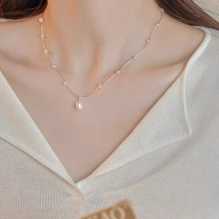 Gypsy Star Design Pearl Necklace