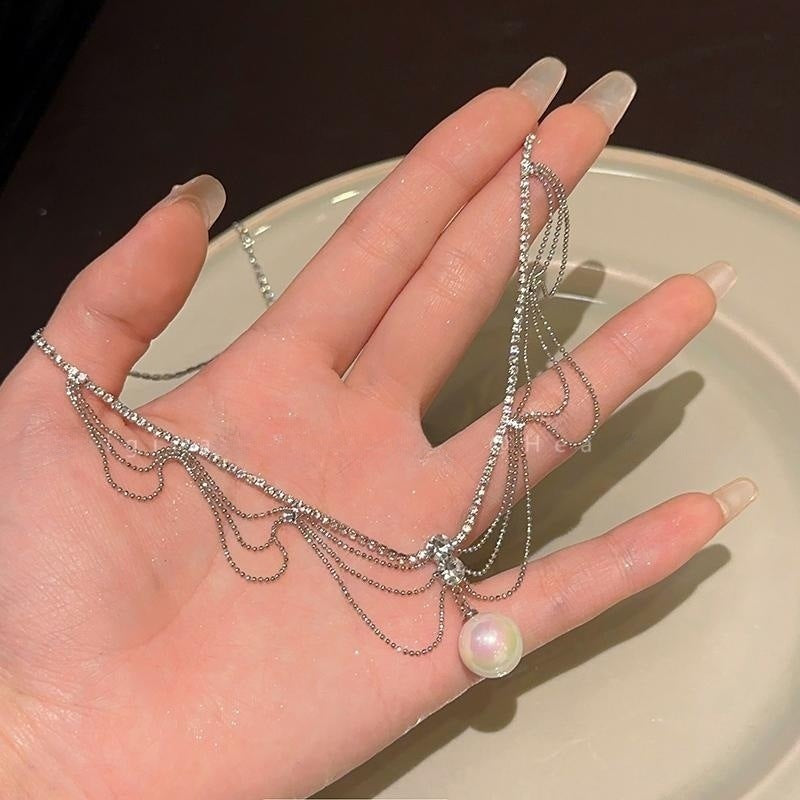 Drunk atmosphere design pearl necklace