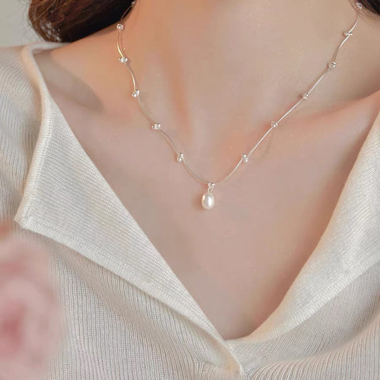 Gypsy Star Design Pearl Necklace
