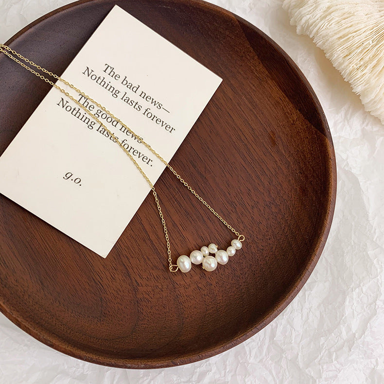 Cross Design Pearl Necklace