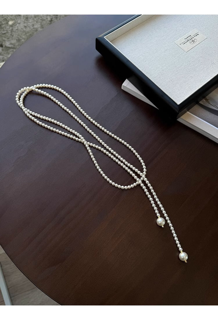 Pearl long necklace