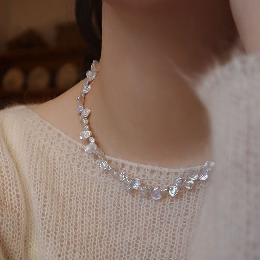 Petal Design Pearl Necklace