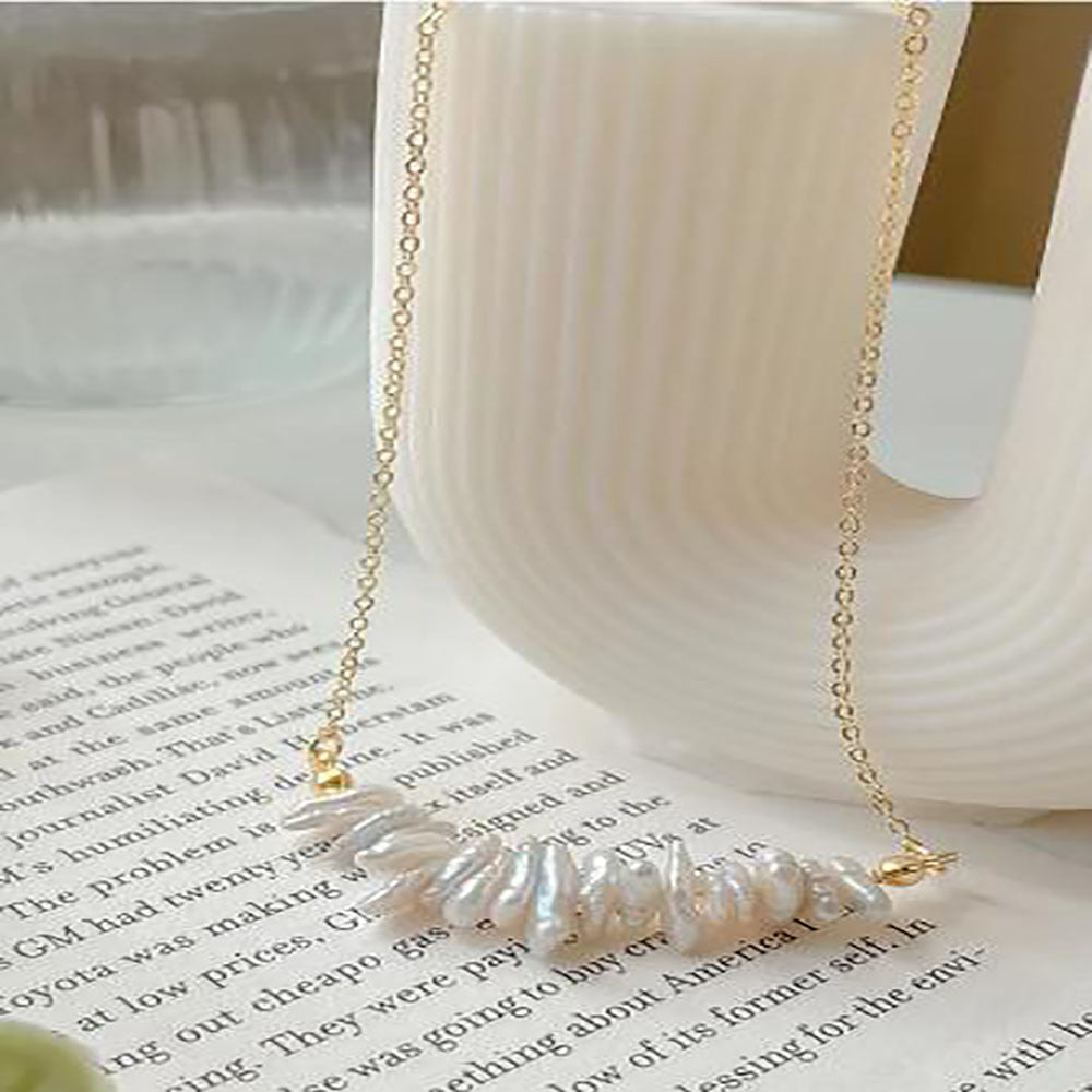 Special-shaped Baroque pearl necklace