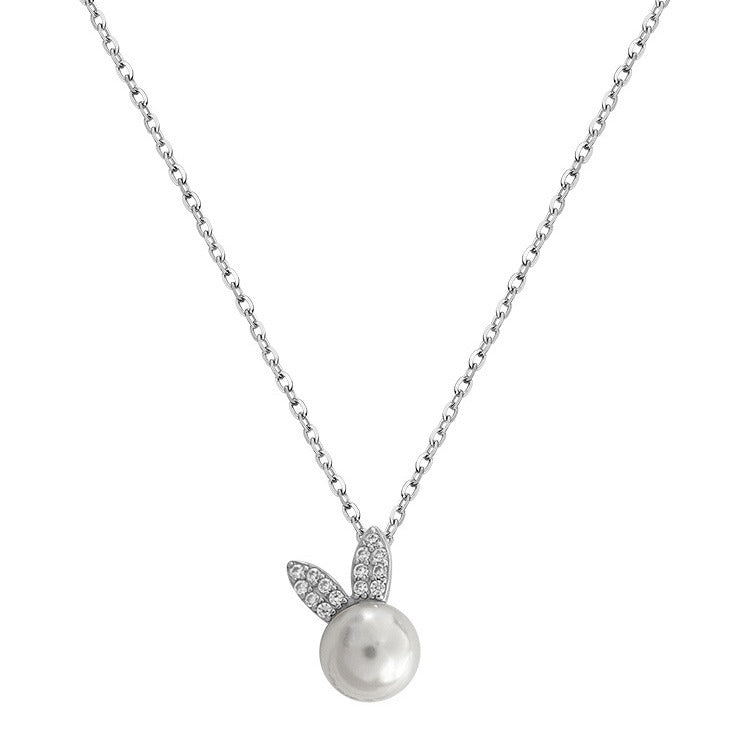 Rabbit Design Pearl Necklace