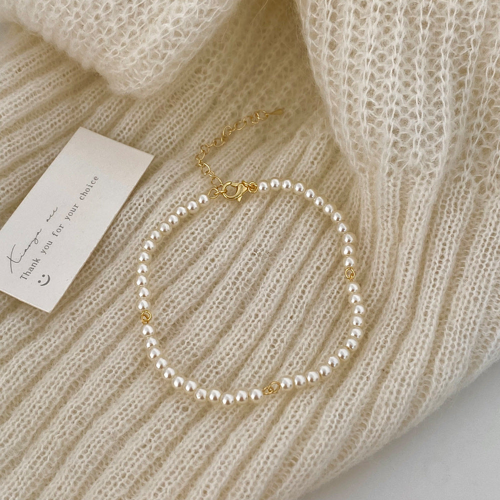 Simple French Pearl Bracelet