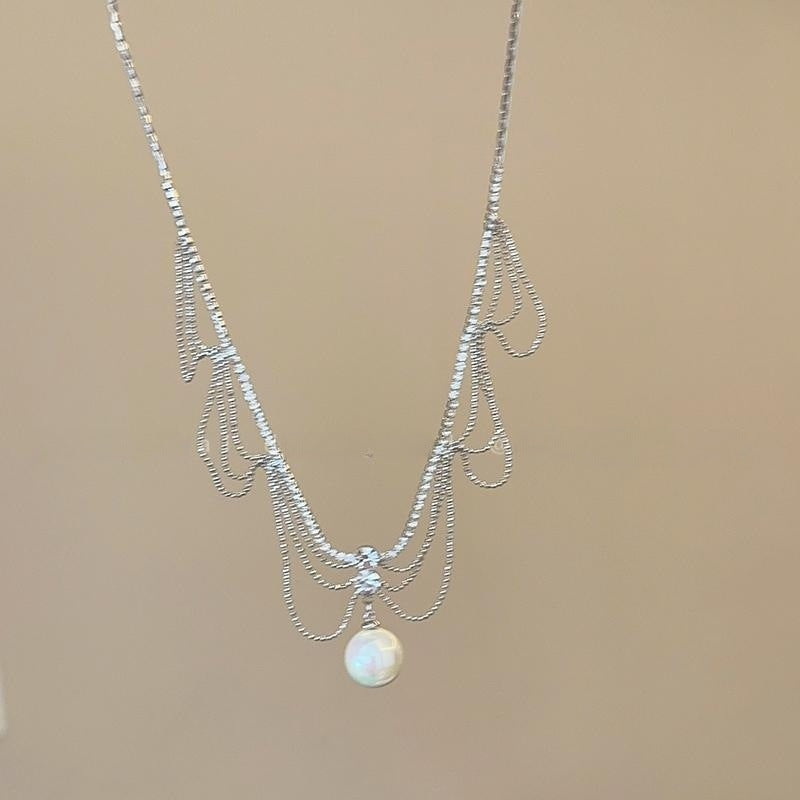 Drunk atmosphere design pearl necklace