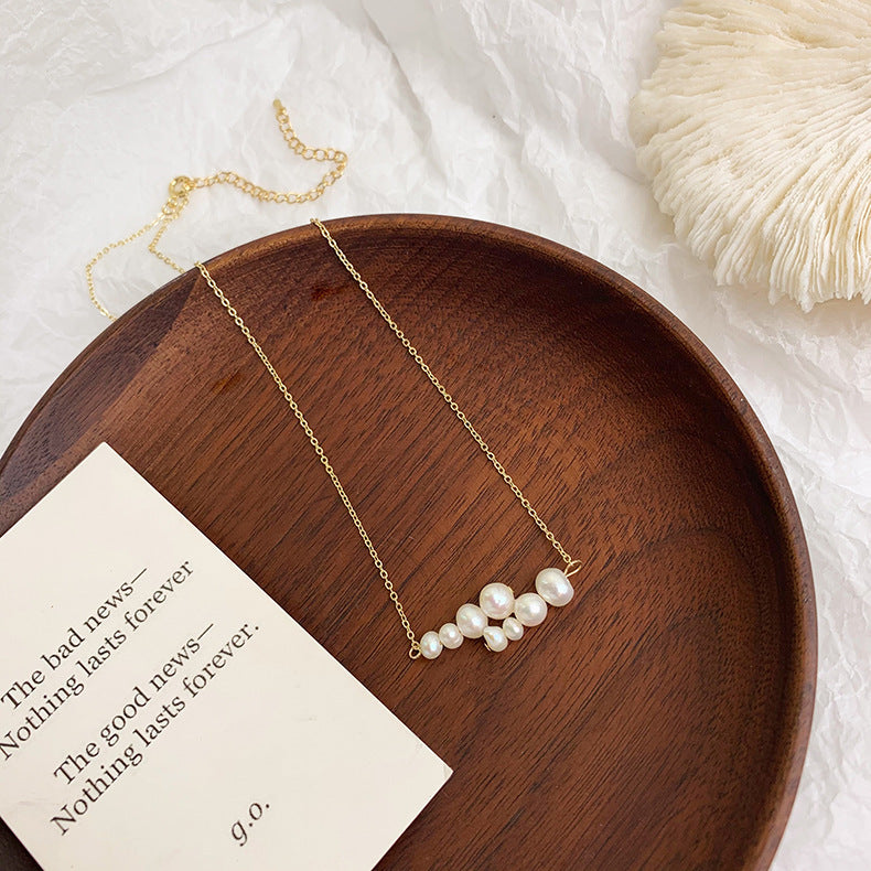 Cross Design Pearl Necklace