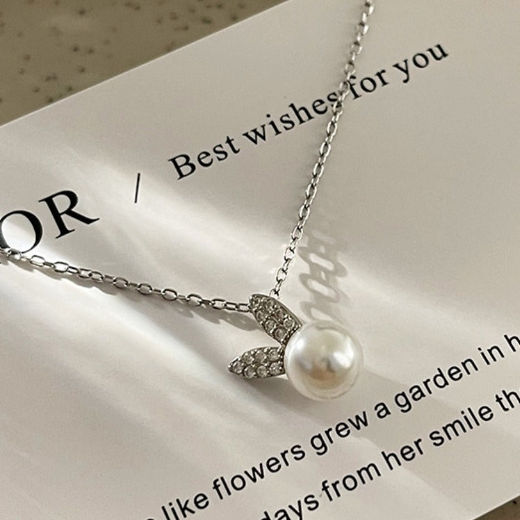 Rabbit Design Pearl Necklace