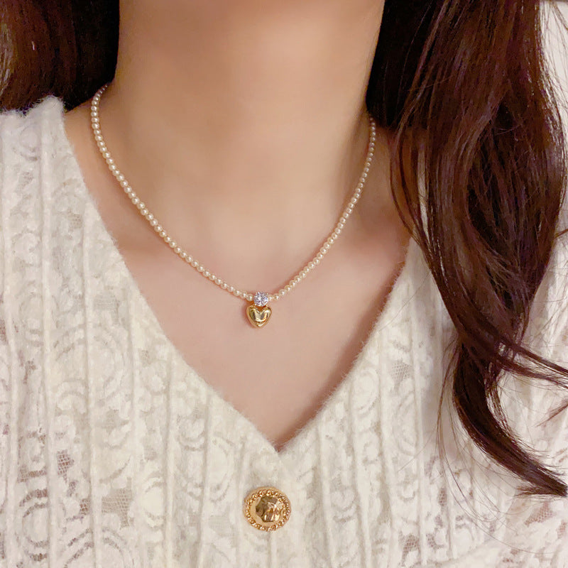 Love pearl versatile design necklace