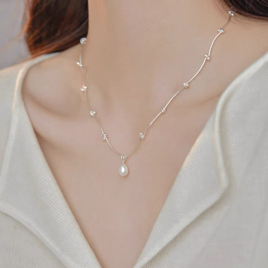 Gypsy Star Design Pearl Necklace
