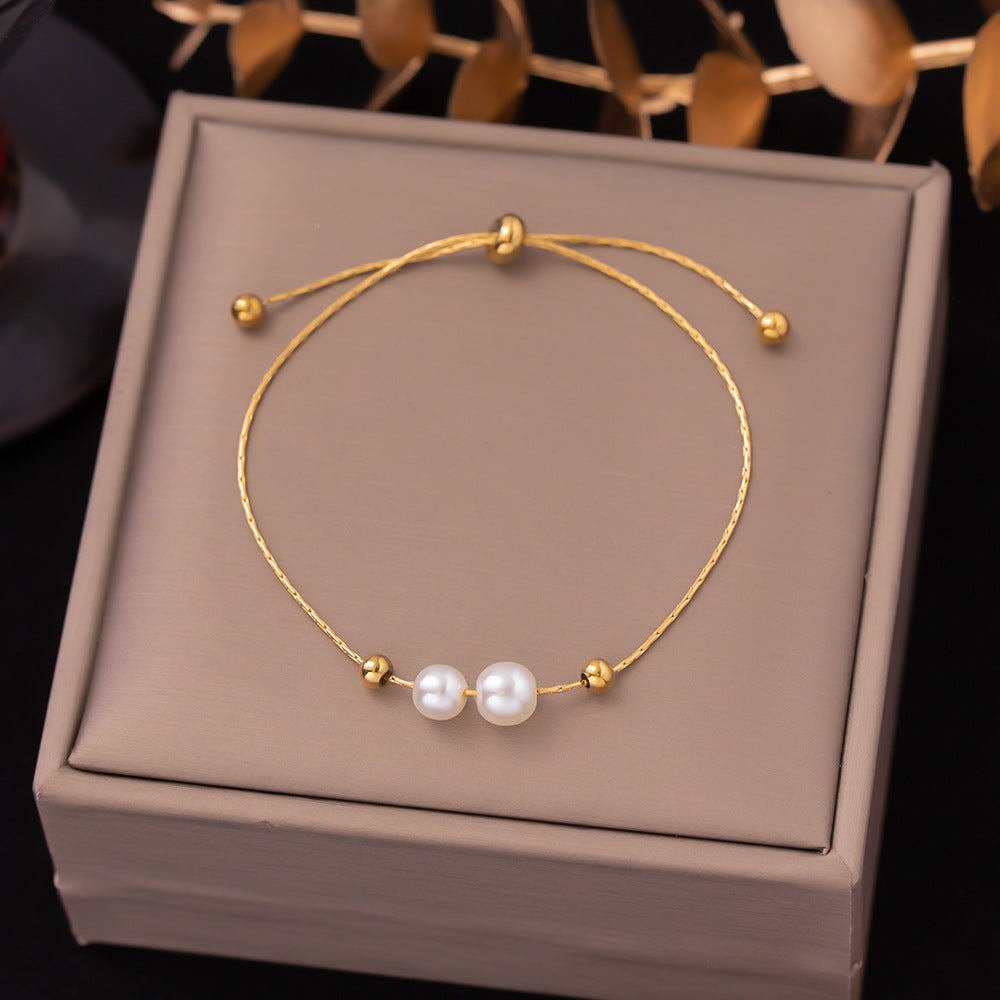 Baroque design pearl bracelet