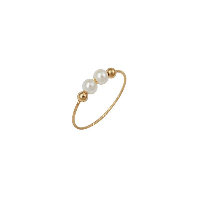 Simple design pearl ring
