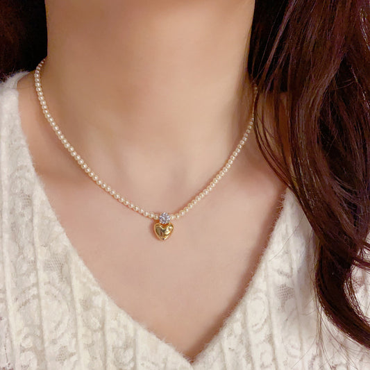 Love pearl versatile design necklace