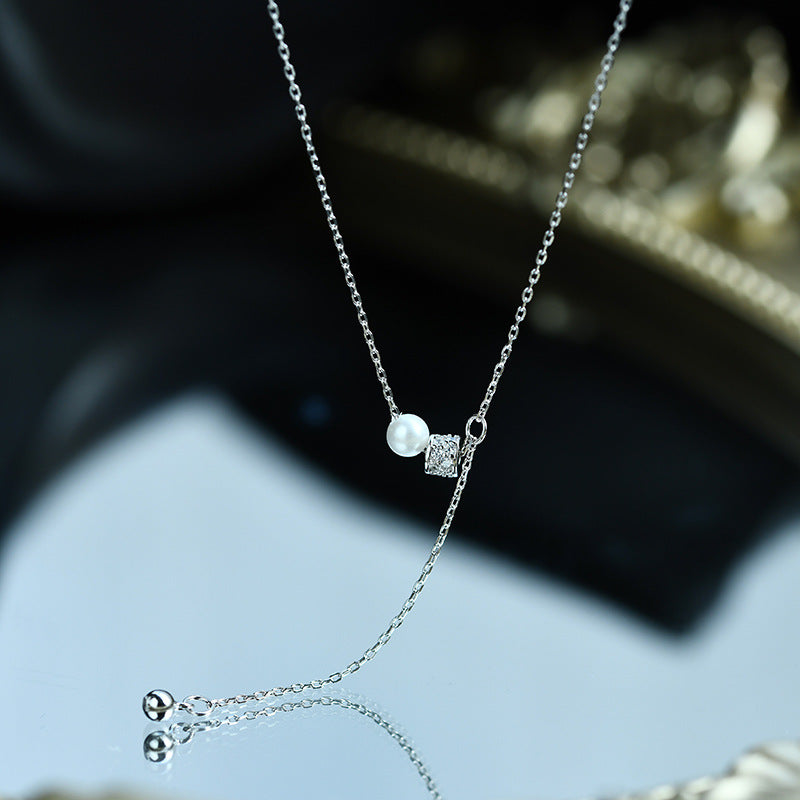 Pearl small waist fringed collarbone chain