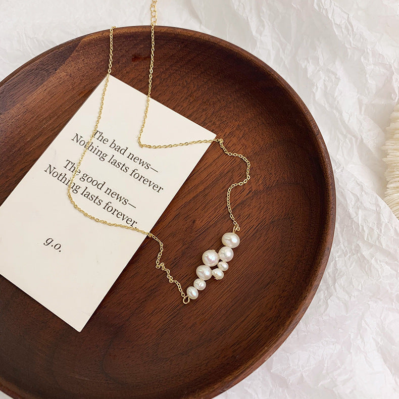 Cross Design Pearl Necklace