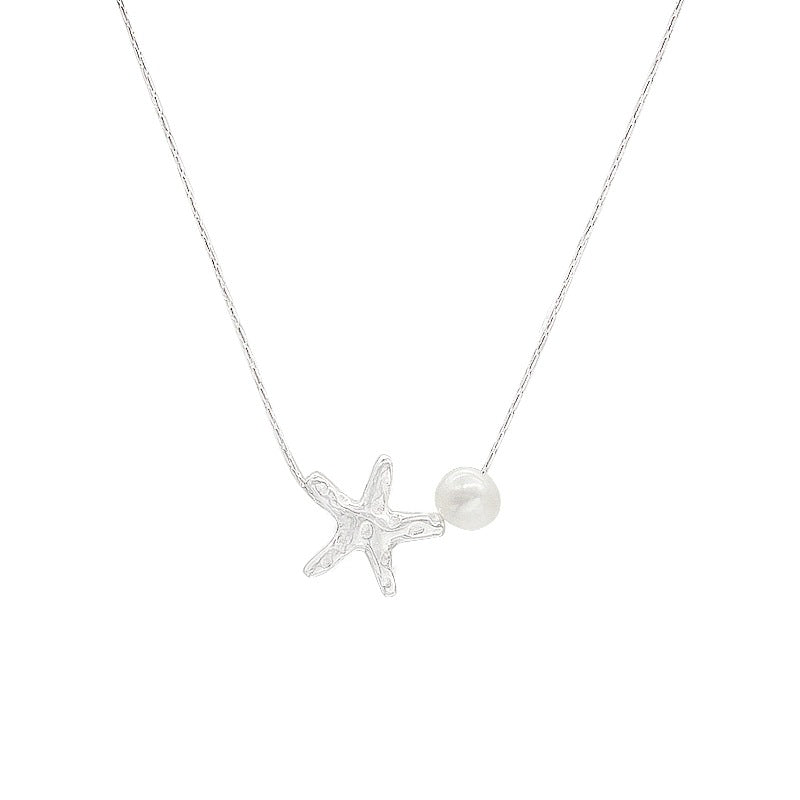 Starfish design pearl necklace