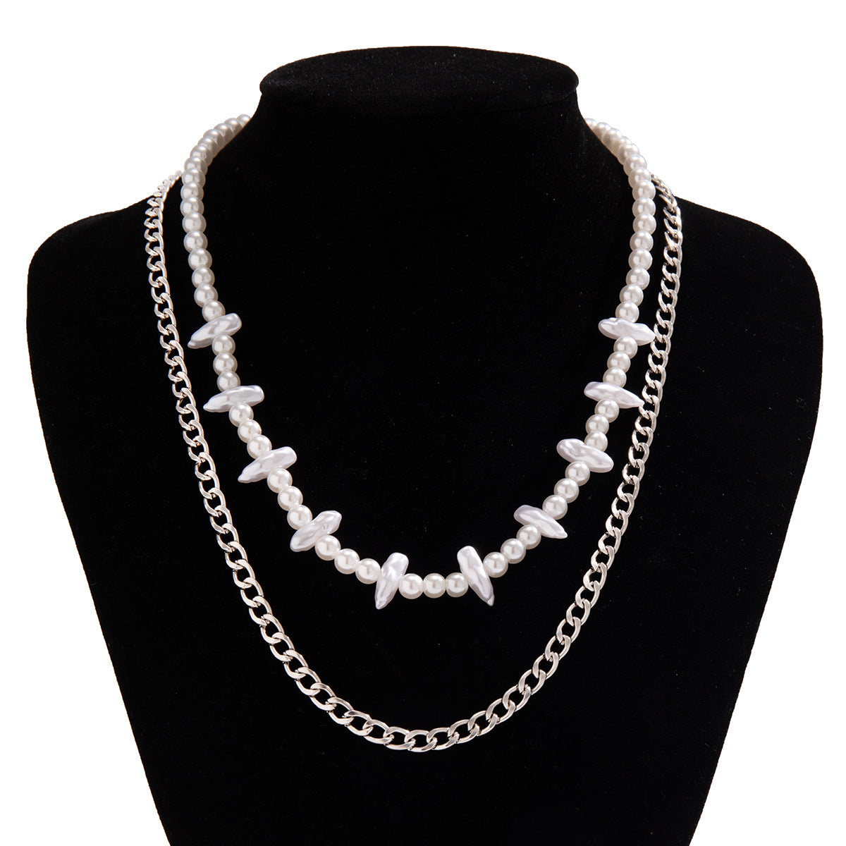 Special-shaped design pearl necklace