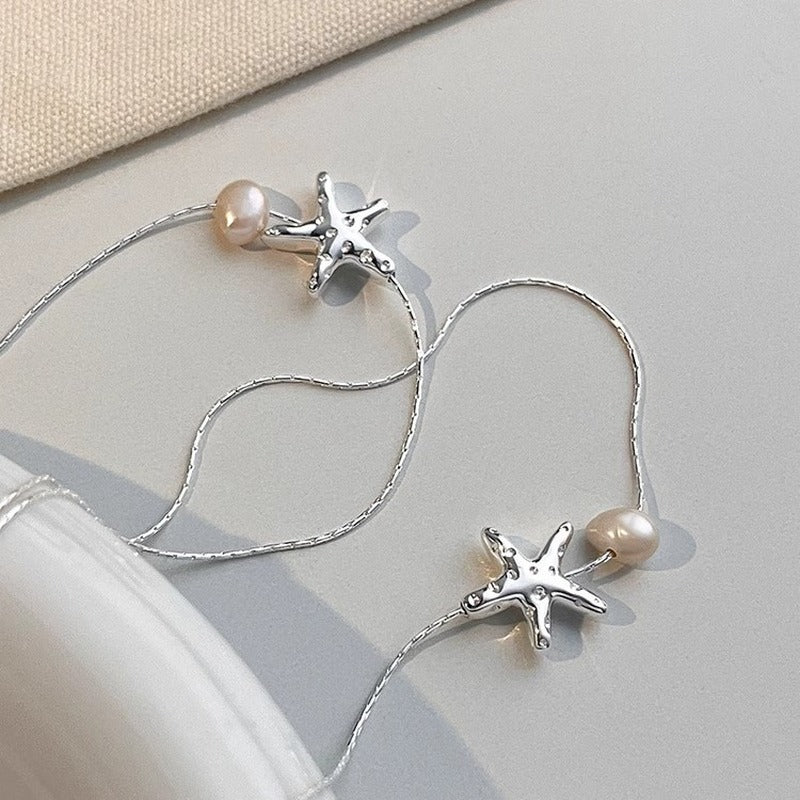 Starfish design pearl necklace