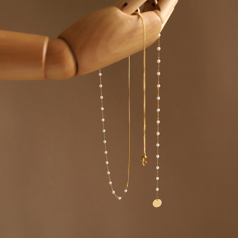Romantic Double Pearl Design Necklace