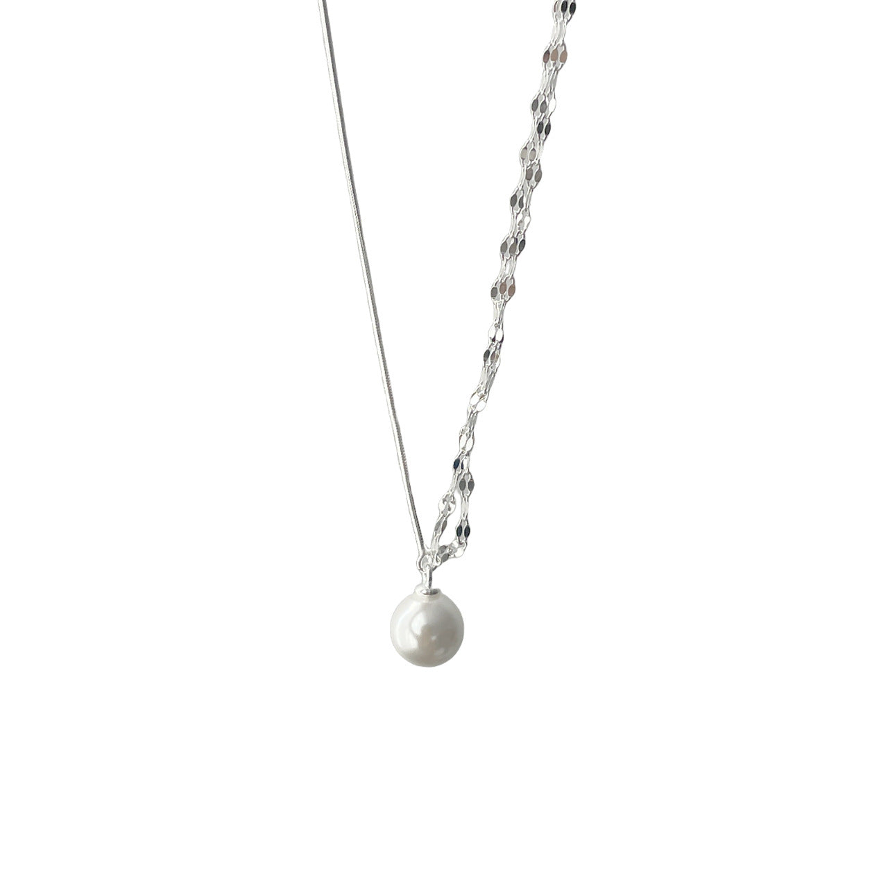 Crystal Pearl splicing design necklace