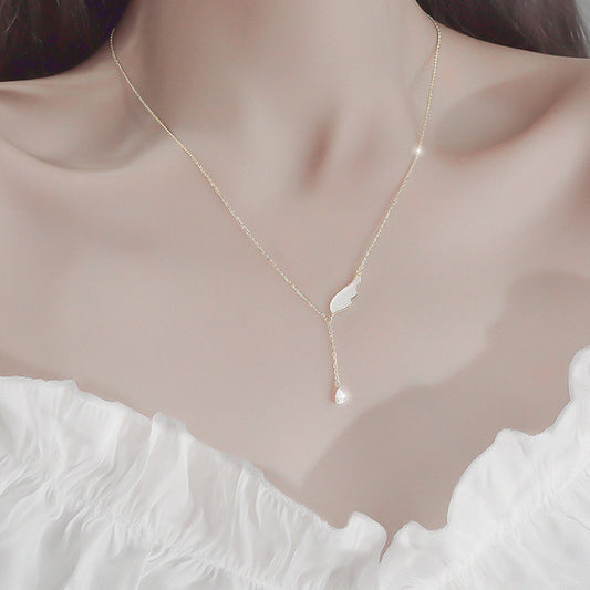 Shell Wings Pearl Necklace