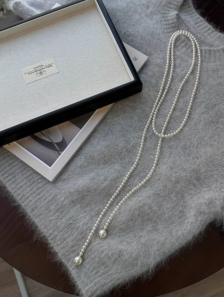 Pearl long necklace
