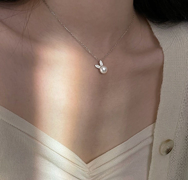 Rabbit Design Pearl Necklace