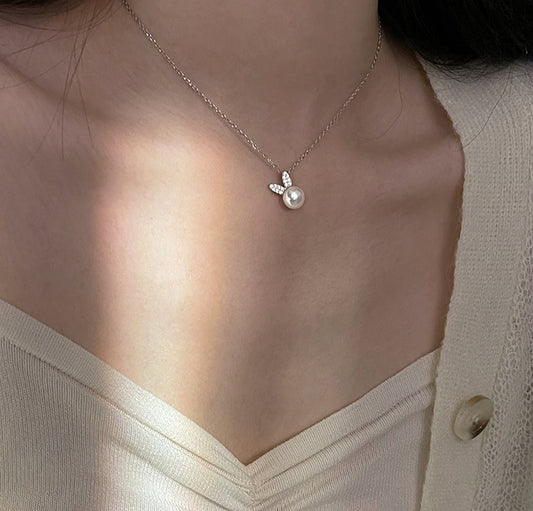 Rabbit Design Pearl Necklace